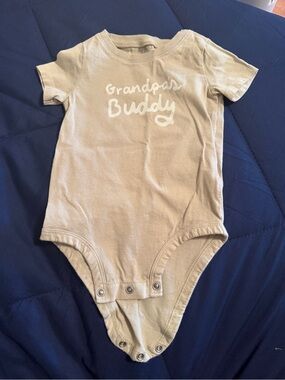 Carters 12MGrandpa's Buddy Beige Baby One-Piece